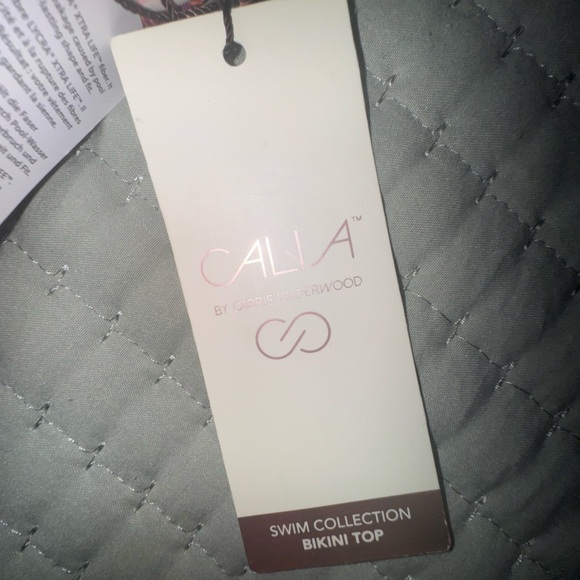 Celaia cross back bathing suit top. Autumn floral purple. Size Medium. NWT - Picture 7 of 11